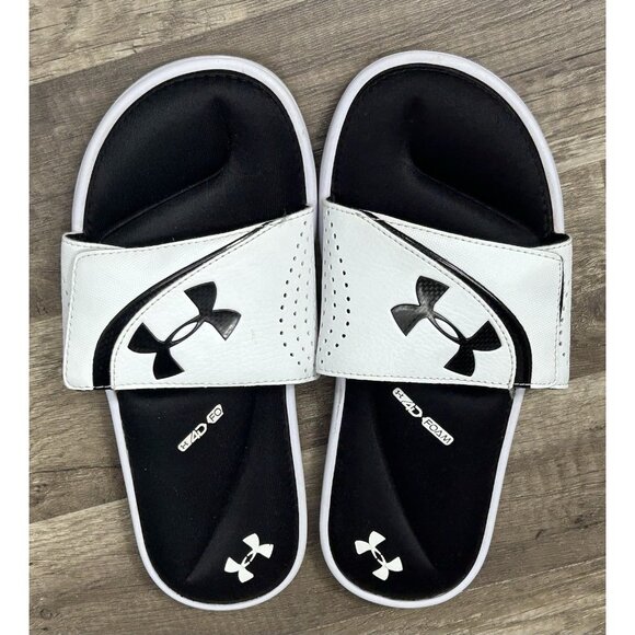 Under Armour UA Ignite VI Slide Sandal Color Black / White Size 8 M US Sporty main image 9